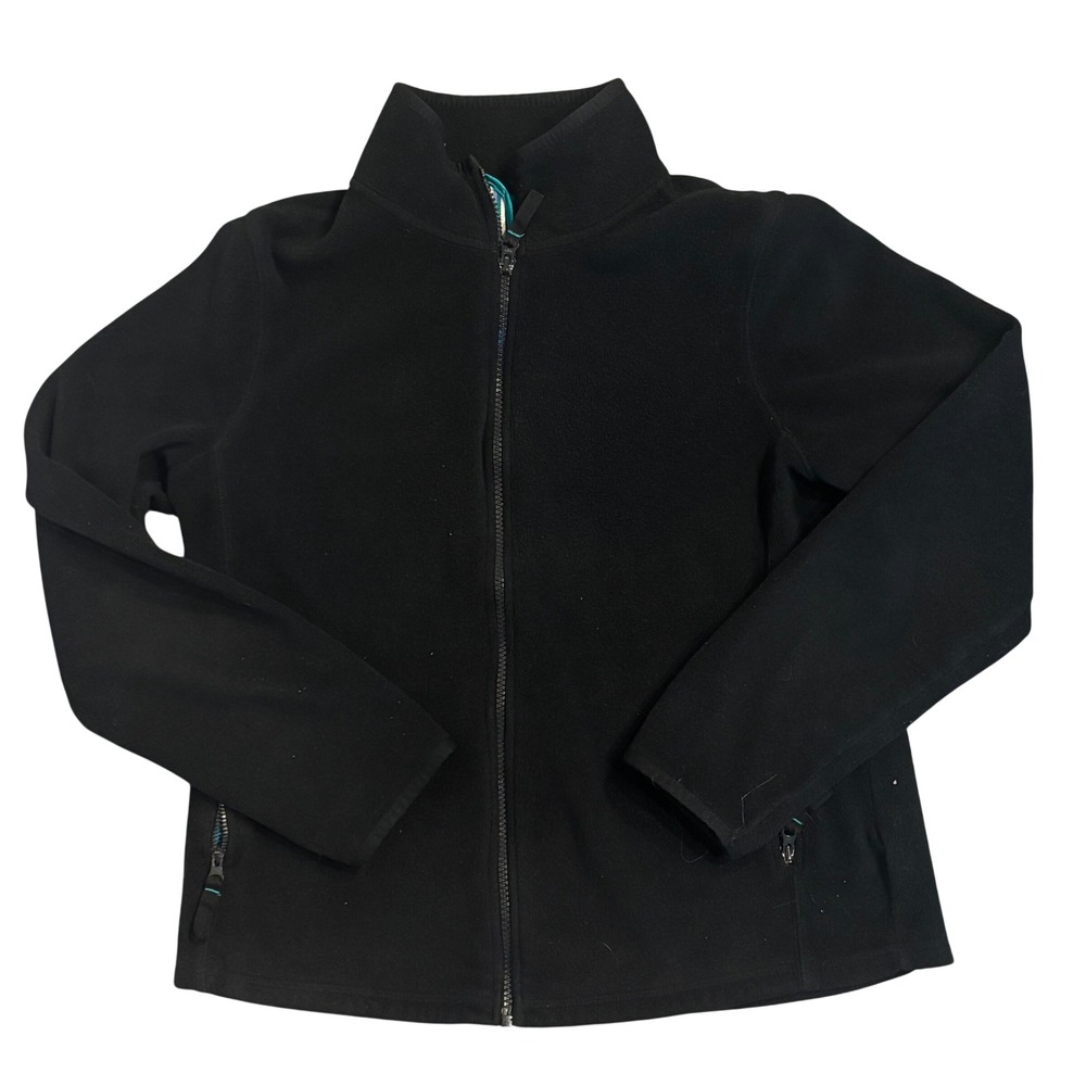 Old Navy Active Sportif Womens Black Fleece Full Zip Jacket Mock Neck Medium